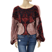 Soft Surroundings Embroidered Pullover Top L
