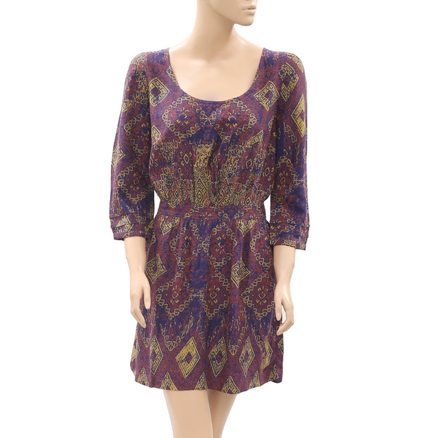 Ecote Urban Outfitters Mixed Media Soft Woven Tunic Dress M