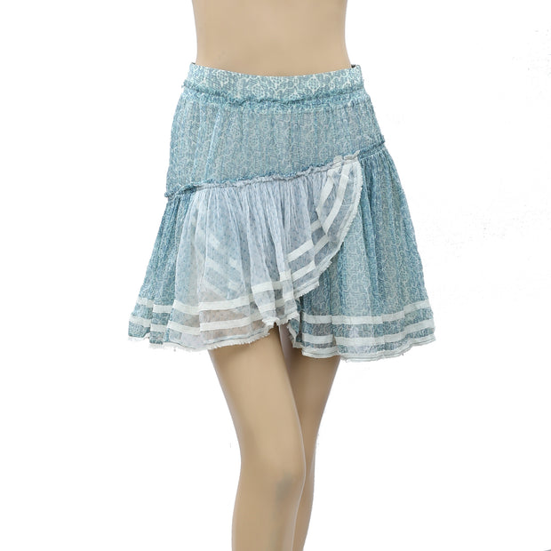 Free People Annabel Lee Printed Mini Skirt XS