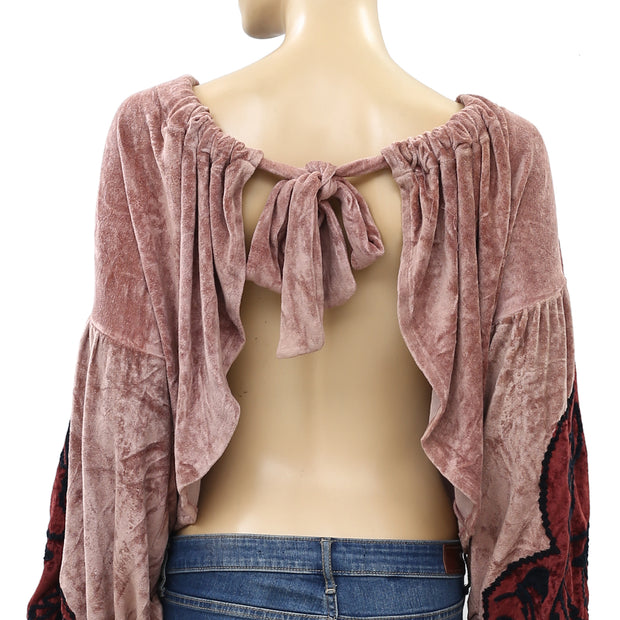 Soft Surroundings Embroidered Pullover Top L
