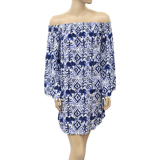 Lilly Pulitzer Nita Off The Shoulder Cover-up Mini Dress XXS