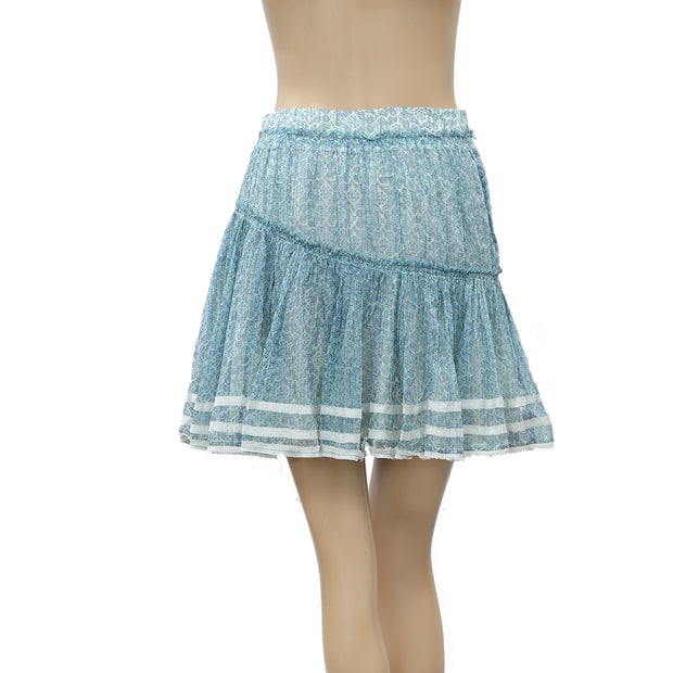 Free People Annabel Lee Printed Mini Skirt XS