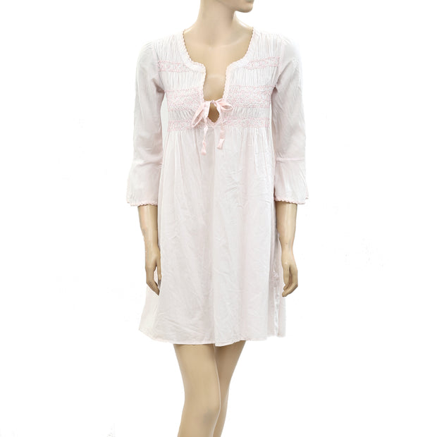 Odd Molly Anthropologie Sequin Embellished Smocked Mini Dress XS 0