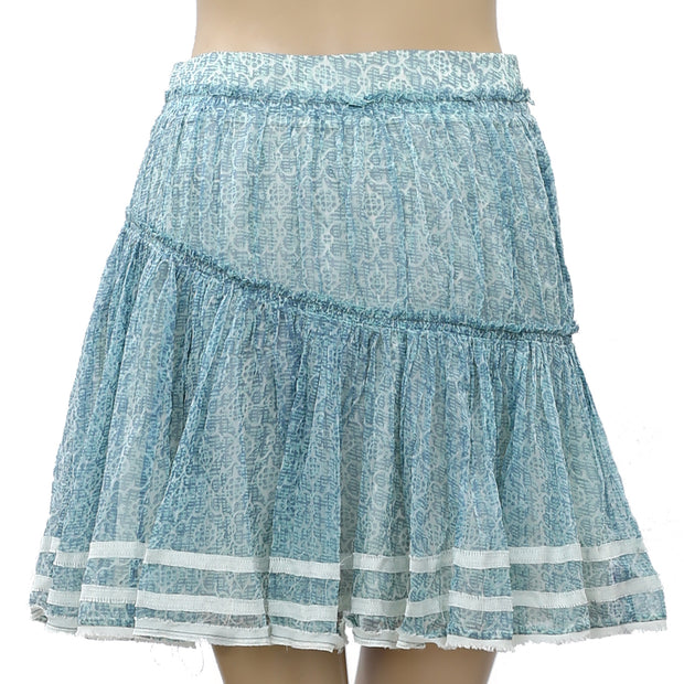 Free People Annabel Lee Printed Mini Skirt XS