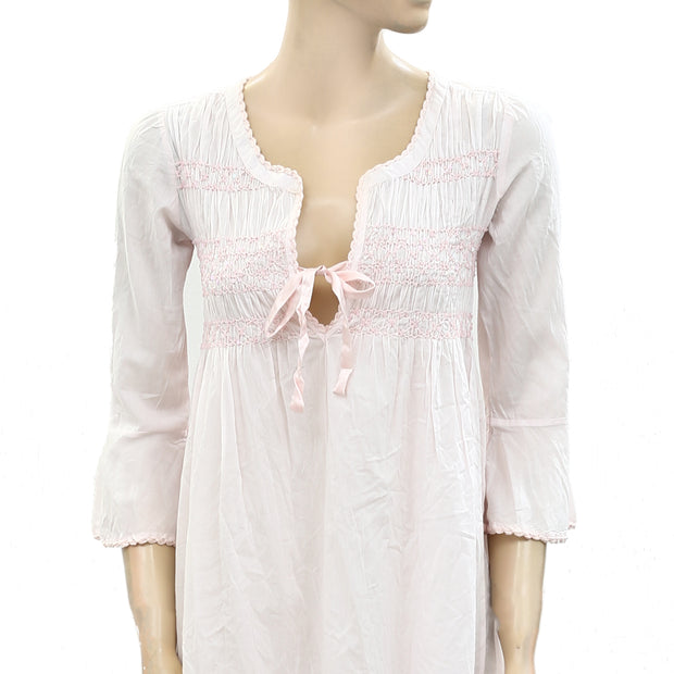 Odd Molly Anthropologie Sequin Embellished Smocked Mini Dress XS 0