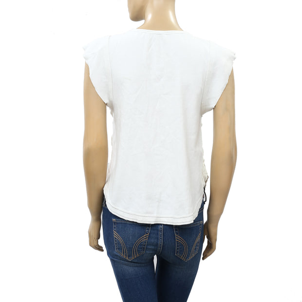 Free People 刺绣衬衫上衣 S