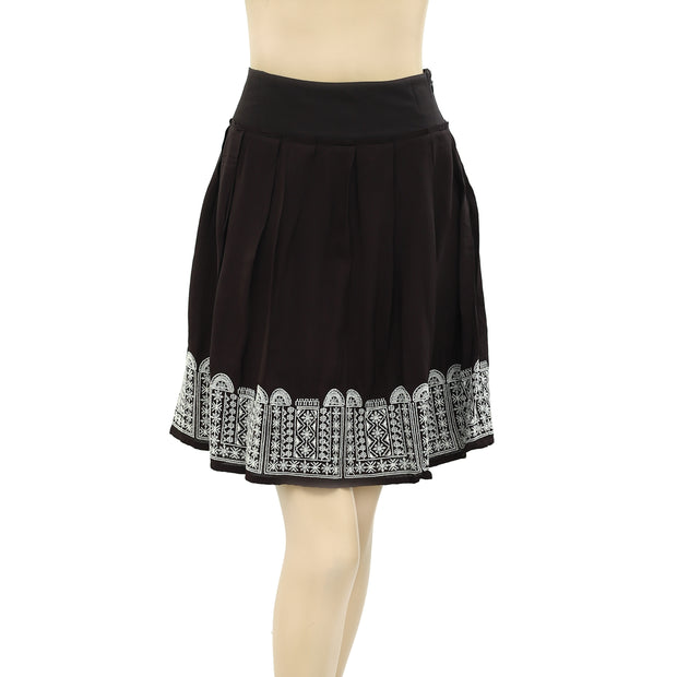 Monsoon Embroidered Mini Skirt M