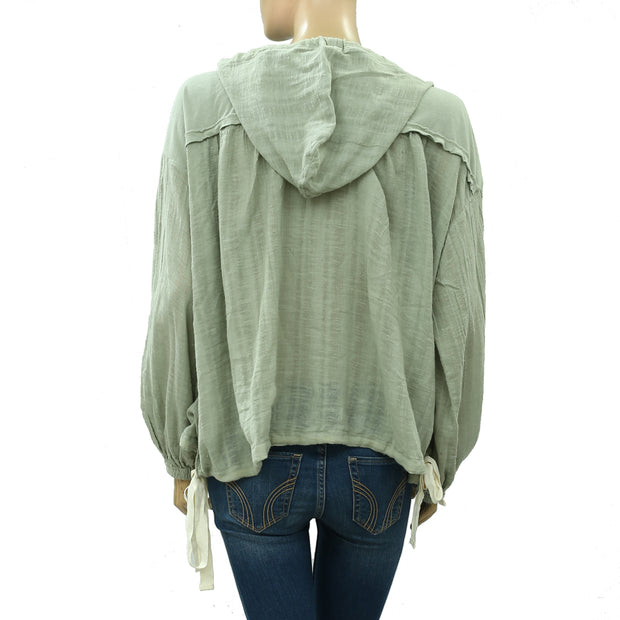 Out From Under Urban Outfitters Helena Gauze Hoodie Top S