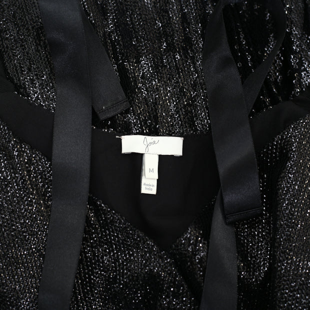 JOIE Itara Sequin Black Mini Dress M