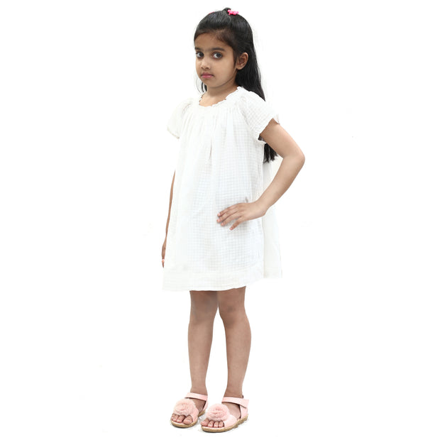 Bonpoint Girls Kids Smocked Mini Dress 6 Years