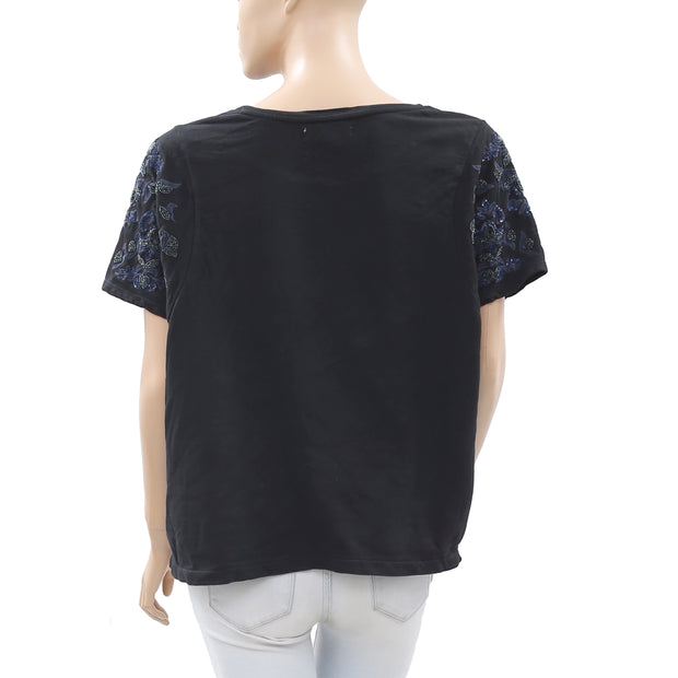 Zara Trafaluc 刺绣衬衫上衣 M