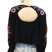Free People Lita 花卉刺绣衬衫上衣