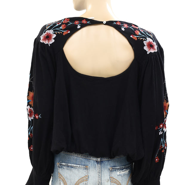 Free People Lita 花卉刺绣衬衫上衣