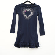 Desigual Kids Girls Heart Glitter Midi Dress 9-10 Years