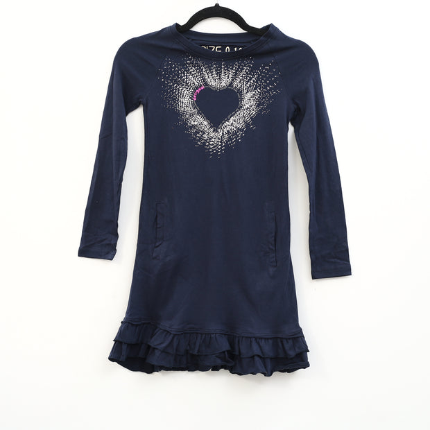 Desigual Kids Girls Heart Glitter Midi Dress 9-10 Years