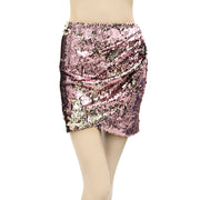 Topshop Sequin Drape Pensil Mini Skirt S6