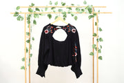 Free People Lita 花卉刺绣衬衫上衣
