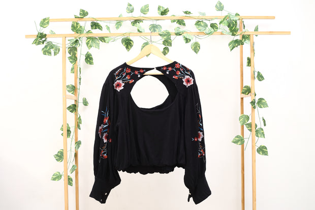 Free People Lita 花卉刺绣衬衫上衣