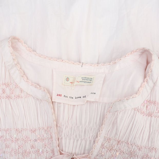 Odd Molly Anthropologie Sequin Embellished Smocked Mini Dress XS 0