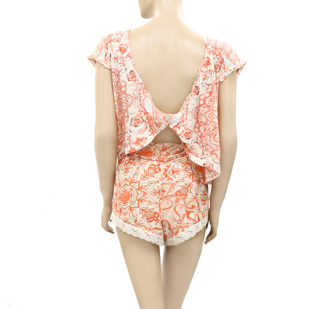 Anthropologie Two-Piece Knit Top & Short Set