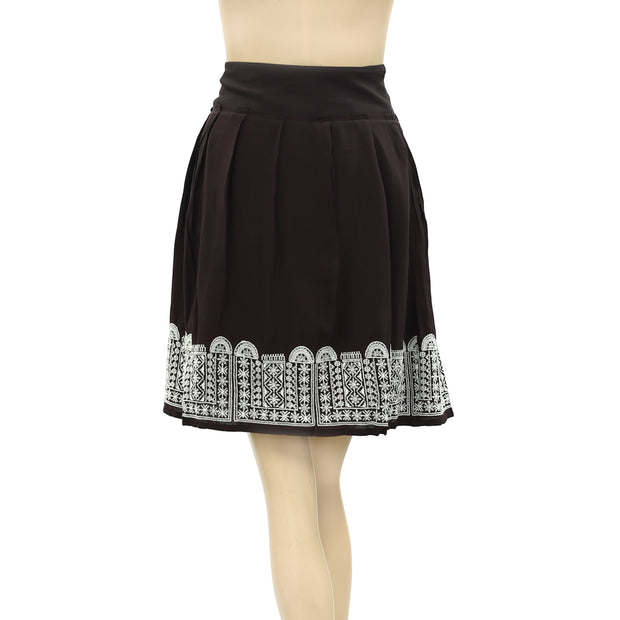 Monsoon Embroidered Mini Skirt M