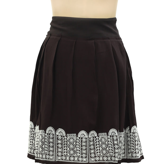 Monsoon Embroidered Mini Skirt M