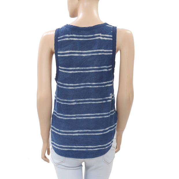 Free People Heirloom Mystic Topaz Blouse Top XS