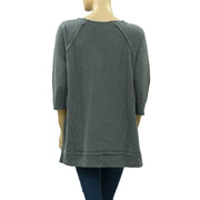 Soft Surroundings Gray Solid Pullover Tunic Top M