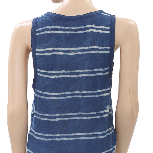 Free People Heirloom Mystic Topaz Blouse Top XS