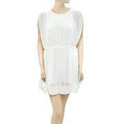 IRO Kimono Solid Tunic White Mini Dress M