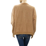 Out From Under Urban Outfitters Jacintha Reverse Henley Sweatshirt Top