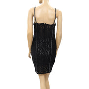 All Saints Asha Chain Black Mini Dress XS