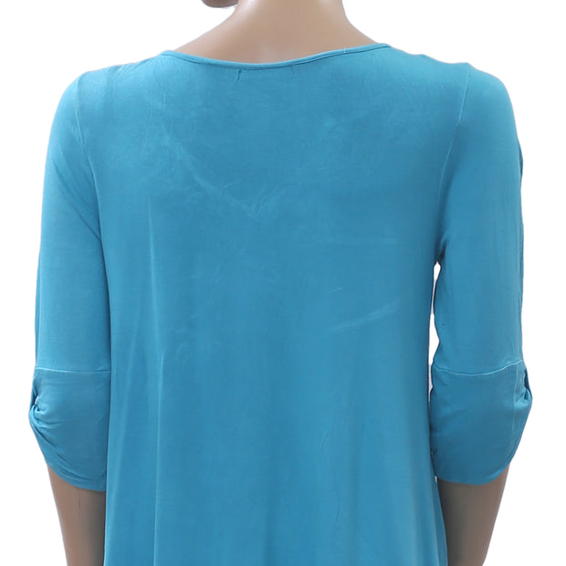 Caite Anthropologie Floral Embroidered Tunic Top S