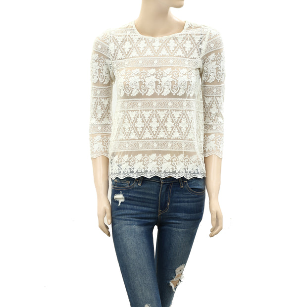 Denim &amp; Supply Ralph Lauren 花卉刺绣衬衫上衣 XS