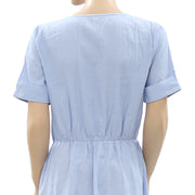 Victor B Solid Blue Mini Dress S-1