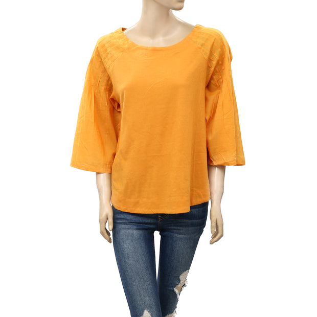 Maeve Anthropologie Charlotte 车缝褶上衣