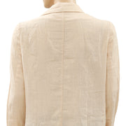 Des Petits Hauts Shimmer Stripe Printed Coat Jacket Top L