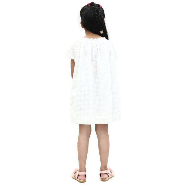 Bonpoint Girls Kids Smocked Mini Dress 6 Years