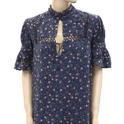 APIECE APART Navy Night Floral Mini Dress S