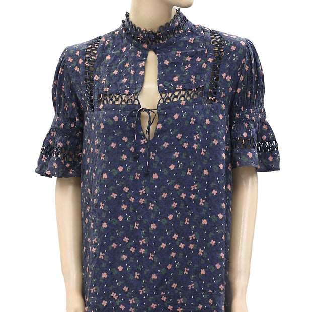 APIECE APART Navy Night Floral Mini Dress S