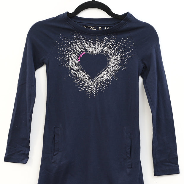 Desigual Kids Girls Heart Glitter Midi Dress 9-10 Years