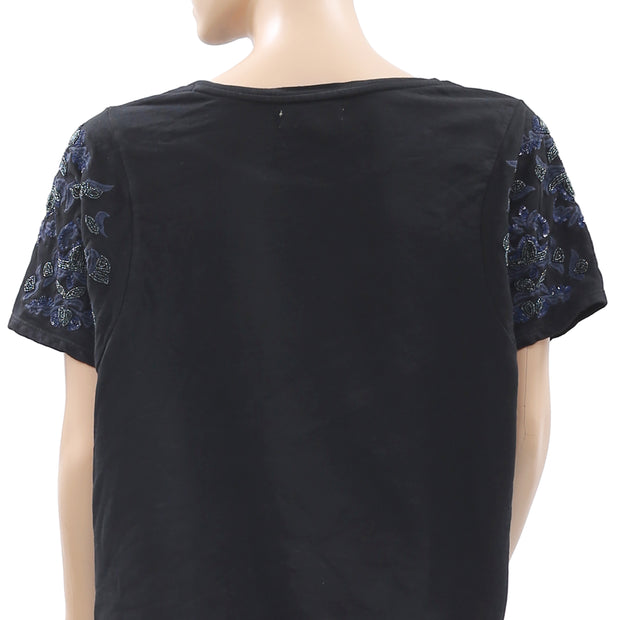 Zara Trafaluc 刺绣衬衫上衣 M