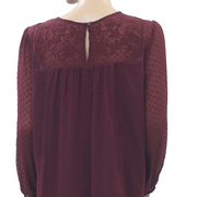 Abercrombie & Fitch Floral Embroidered Clipped Mini Dress L