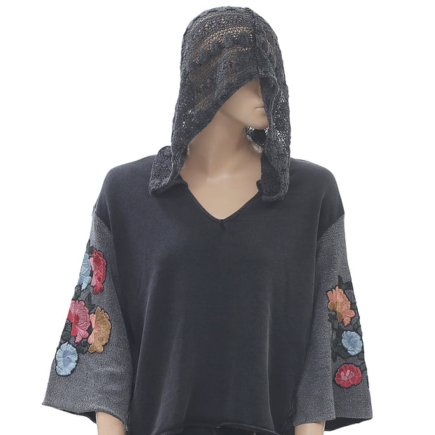 Pins & Needles Urban Outfitters Boxy Hooded Pullover Top L
