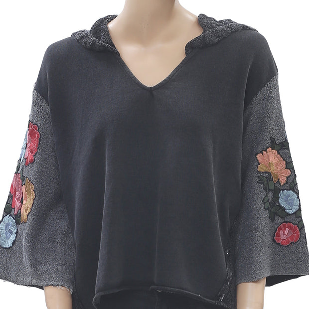 Pins & Needles Urban Outfitters Boxy Hooded Pullover Top L