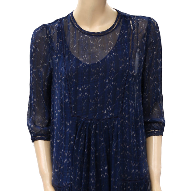 Free People Printed Tiered Maxi Dress M
