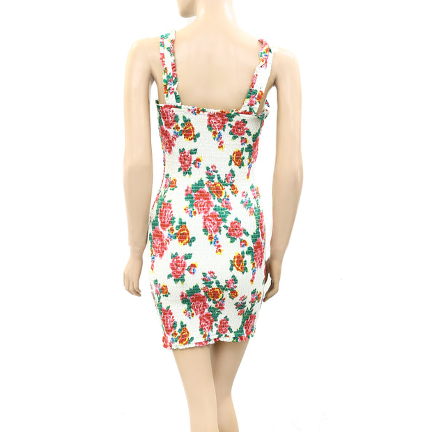Rhode Resort Jasmine Smocked Mini Dress XS