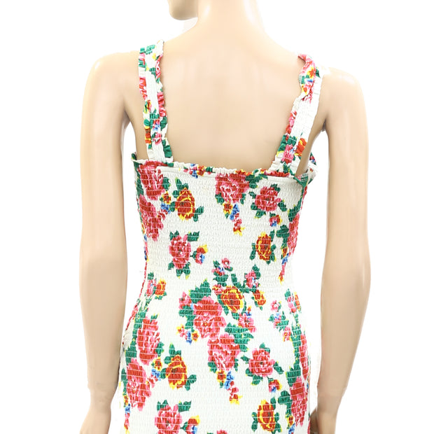 Rhode Resort Jasmine Smocked Mini Dress XS