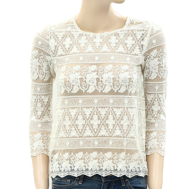 Denim &amp; Supply Ralph Lauren 花卉刺绣衬衫上衣 XS