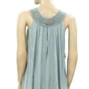 Free People Embroidered Crochet Lace Mini Tunic Dress S